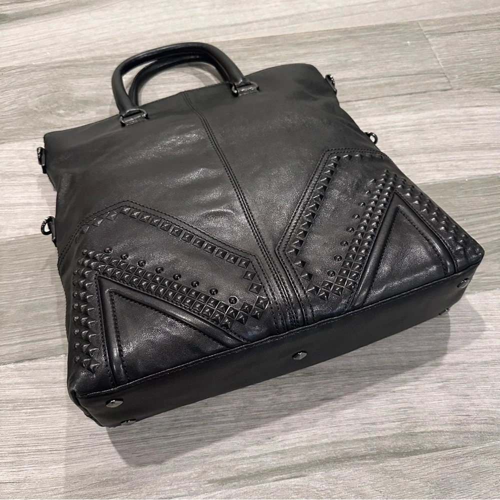 MCM Calfskin Embossed M Moment Folded 2 Way Tote Bag MWT4DXO23